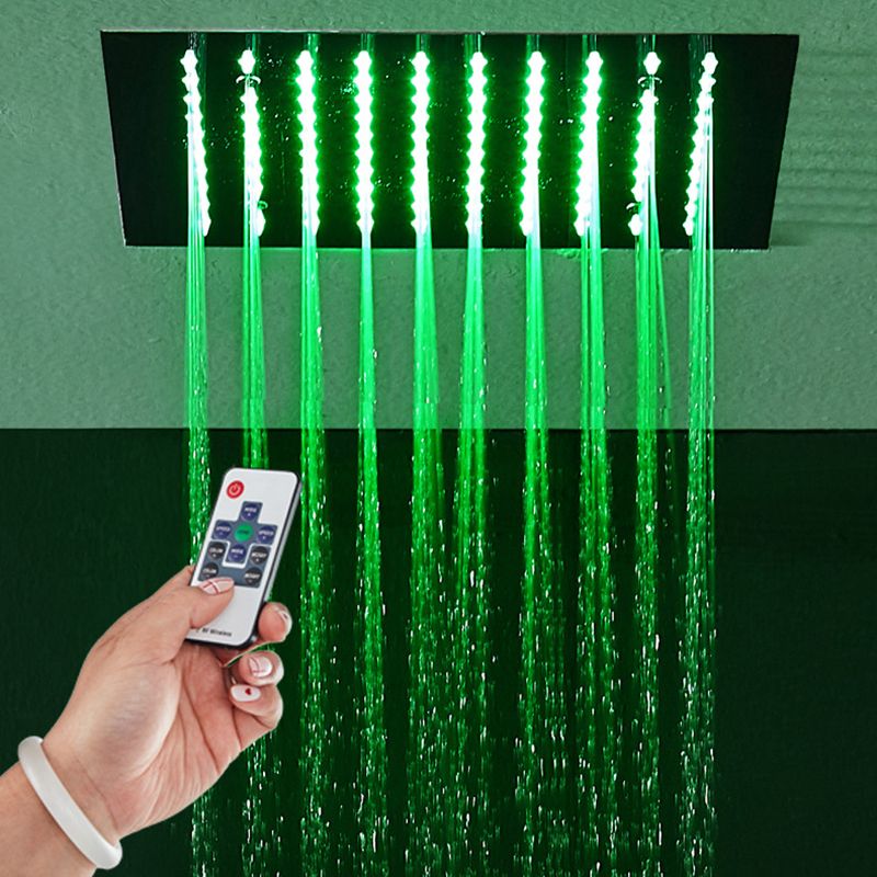 2020 Rainfall Shower Head 304 SUS Remote Control Light Shower Bathroom