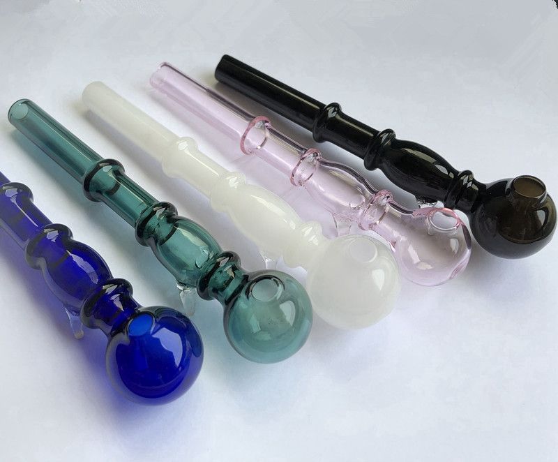 Discount Newest Glass Oil Burner Pipe Hand Smoking Pipe With Approx 14cm Colorful Glass Bowl