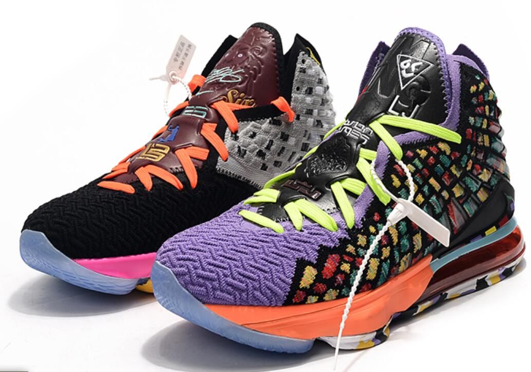 multi colored basketball shoes