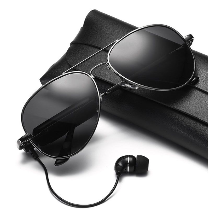 Gafas De Sol Con Audífonos Inalámbricos Bluetooth Negro 