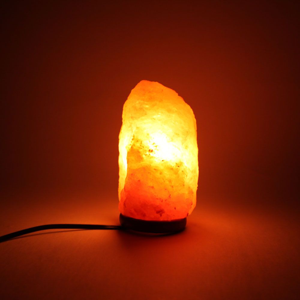 2020 Stock In UK Natural Amber Himalayan Ionic Crystal Salt Rock Lamp