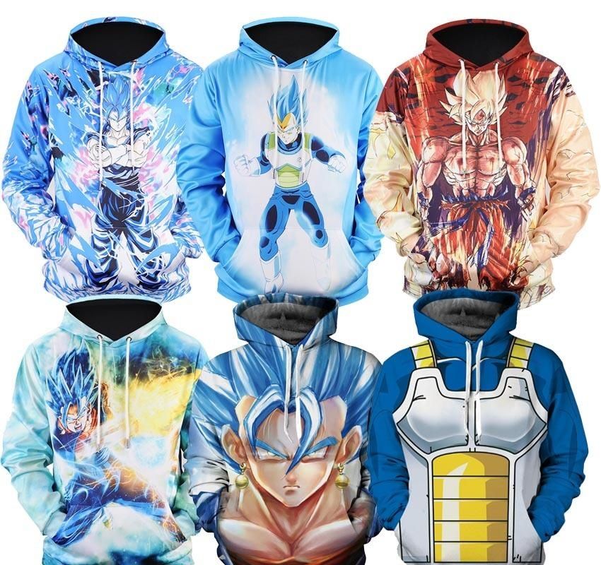Naruto Dragon Ball Z sudaderas con capucha de impresión en 3D suéter con capucha deporte