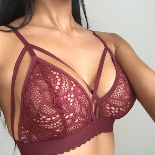 Floral Women Lingerie Triangle Bustier Unpadded Bralette Crop Top Lace Bra Floral Women Lingerie Triangle Bustier Unpadded Bralette Crop Top Lace Bra
