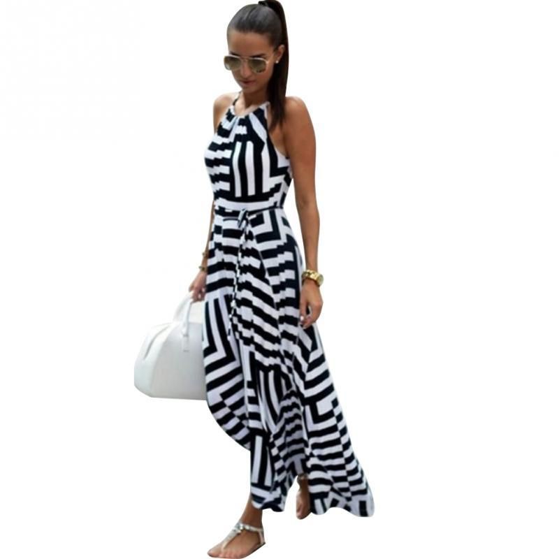 black and white geometric dress