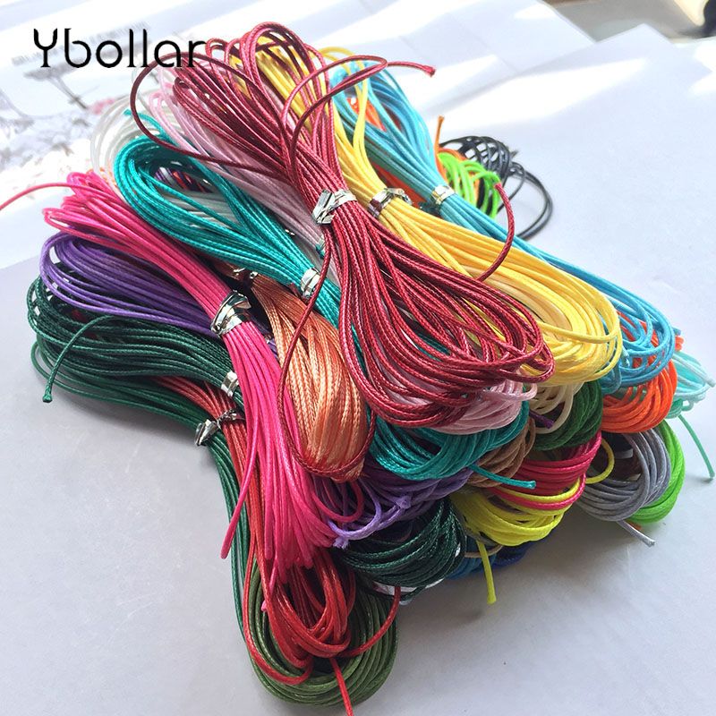 12 Rolls 10M 2mm Waxed Cotton Cords Thread for DIY Bracelet Jewelry Makings