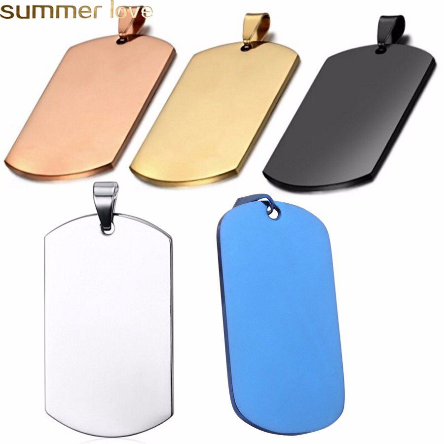 2020 Stainless Steel Blank Dog Tag Pendant Free Engraving For Buyer Own