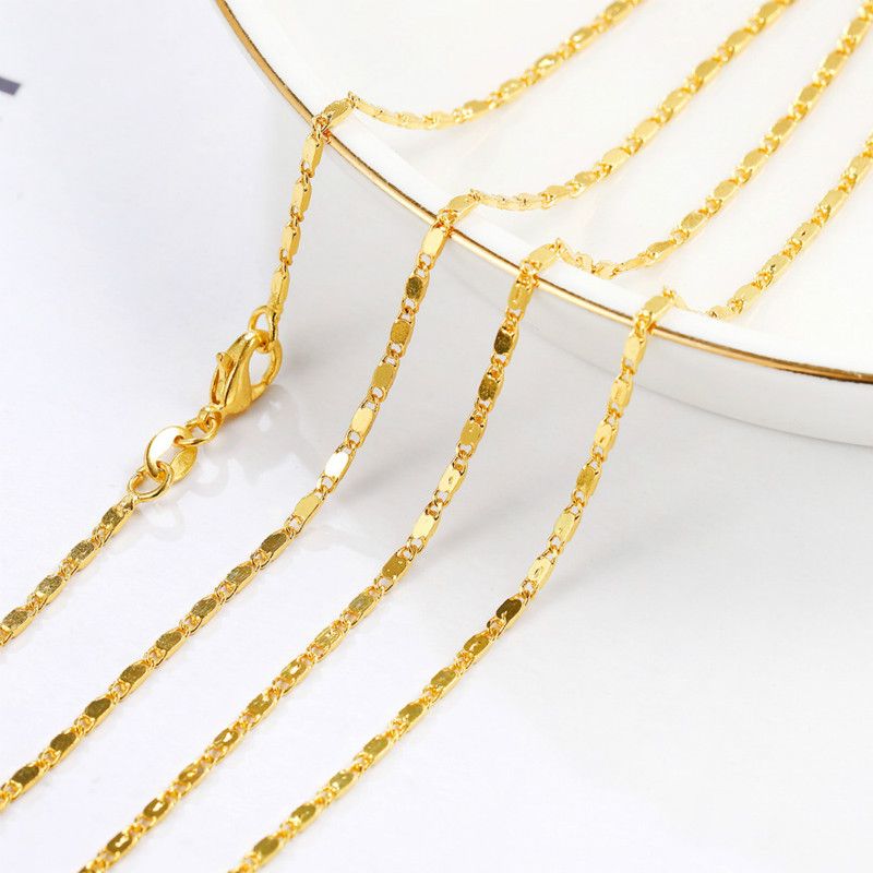 2MM Men Women Fashion 18K Yellow Gold 