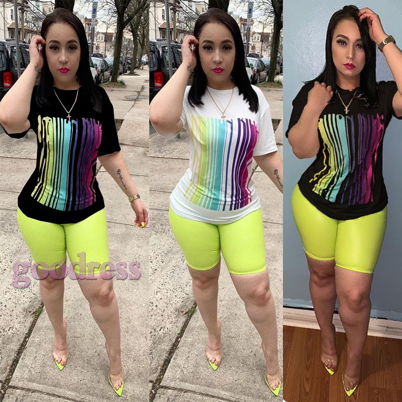 biker shorts and t shirt outfit