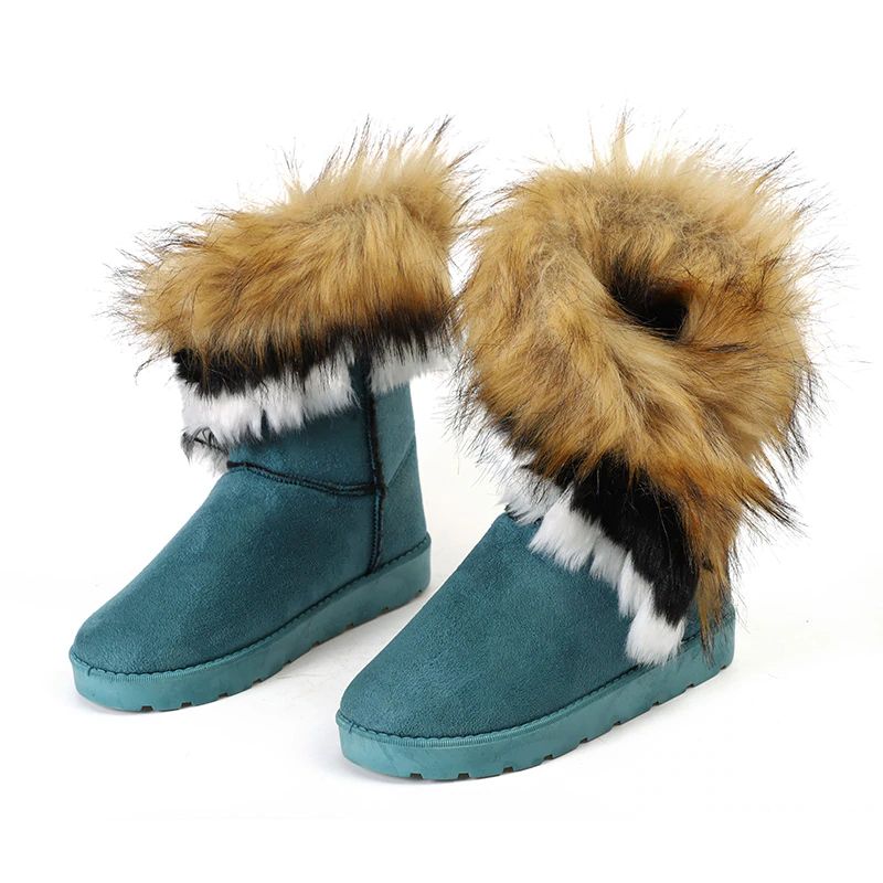 faux fur winter boots womens