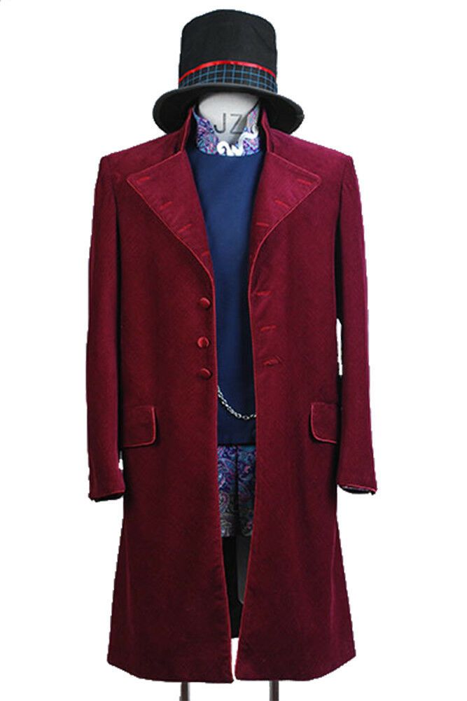 herramienta Para construir Artículos de primera necesidad Charlie y la de chocolate de Willy Wonka Traje Johnny Depp cosplay traje de fábrica herramienta Para construir Artículos de primera necesidad Charlie y la de chocolate de Willy Wonka Traje Johnny Depp cosplay traje de fábrica
