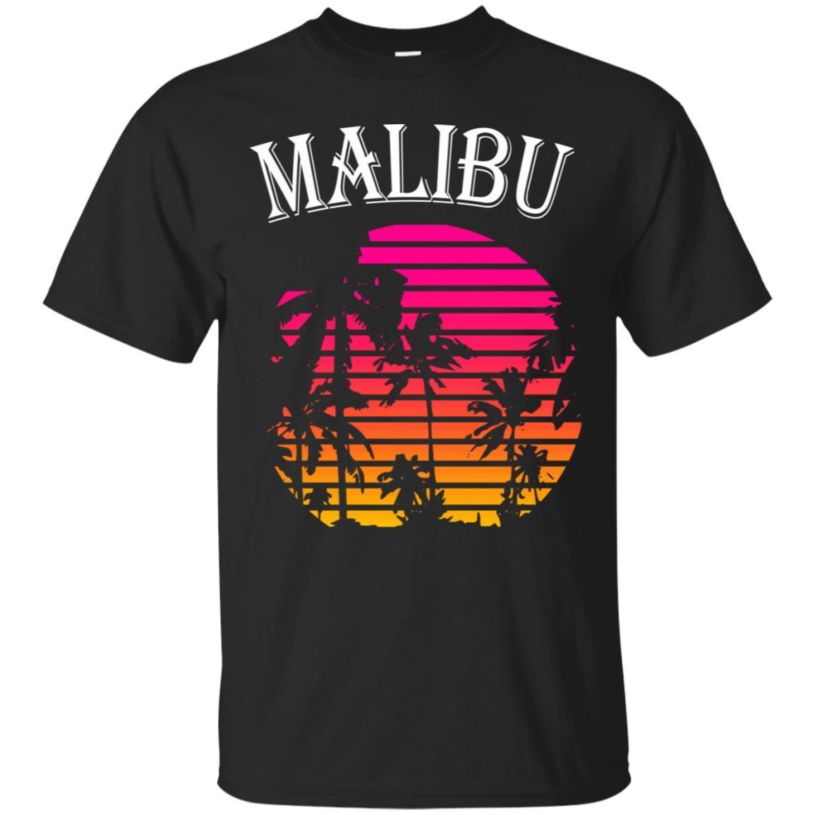 Malibu Sunset Newborn Baby Short Sleeve Crew Neck T Shirts