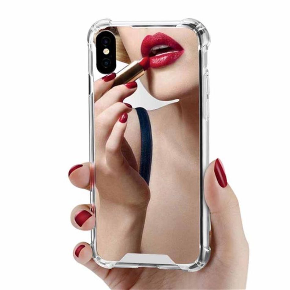 Accesorios Para Celular Espejo Suave Tpu Funda De Parachoques Híbrido Transparente Claro Delgado Cubierta A Prueba De Choques Del Teléfono Para Iphone X Xs Max Xr 6 7 8 Plus Carcasa Personalizada