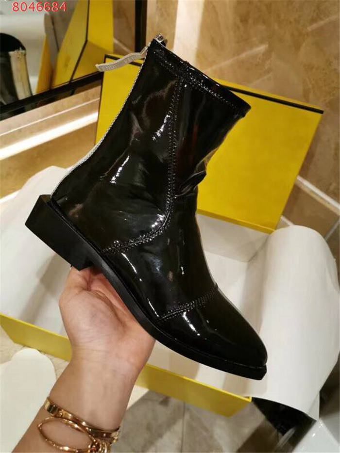 ladies patent leather boots