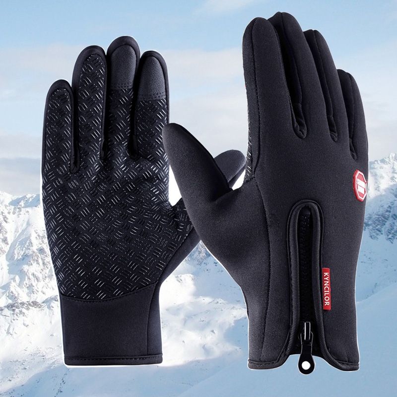 Mens Winter Warm Windproof Waterproof Anti-slip Thermal Touch Screen Gloves UK