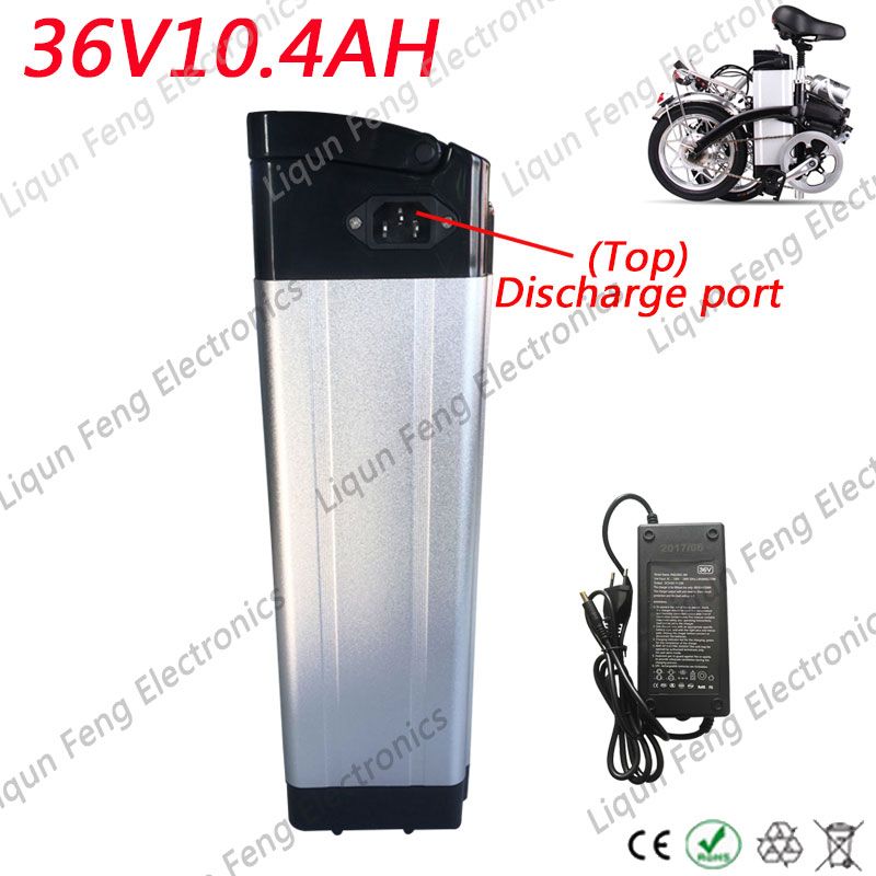 36V 10ah 500W Silver Fish Electric bike Lithium Battery with 20A BMS and Charger 