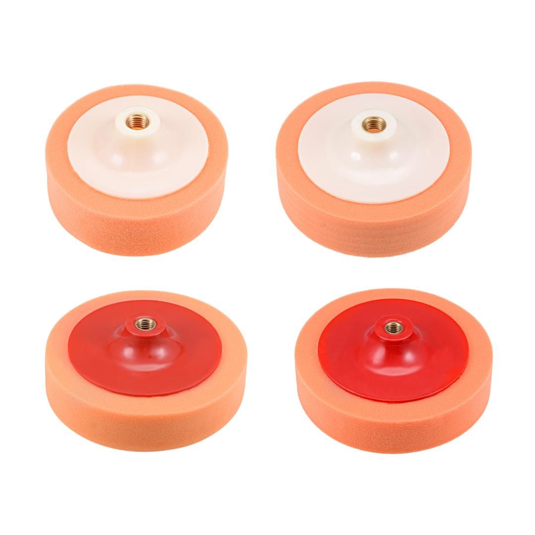 uxcell 4-inch Foam Drill Buffing Sponge Pads for Sanding Polishing Waxing Sealing Glaze 5pcs