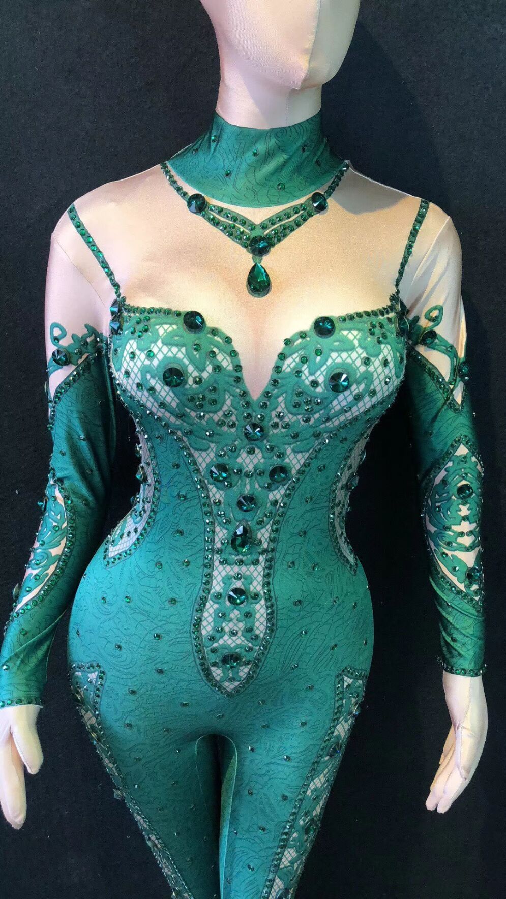 bright green jumpsuit