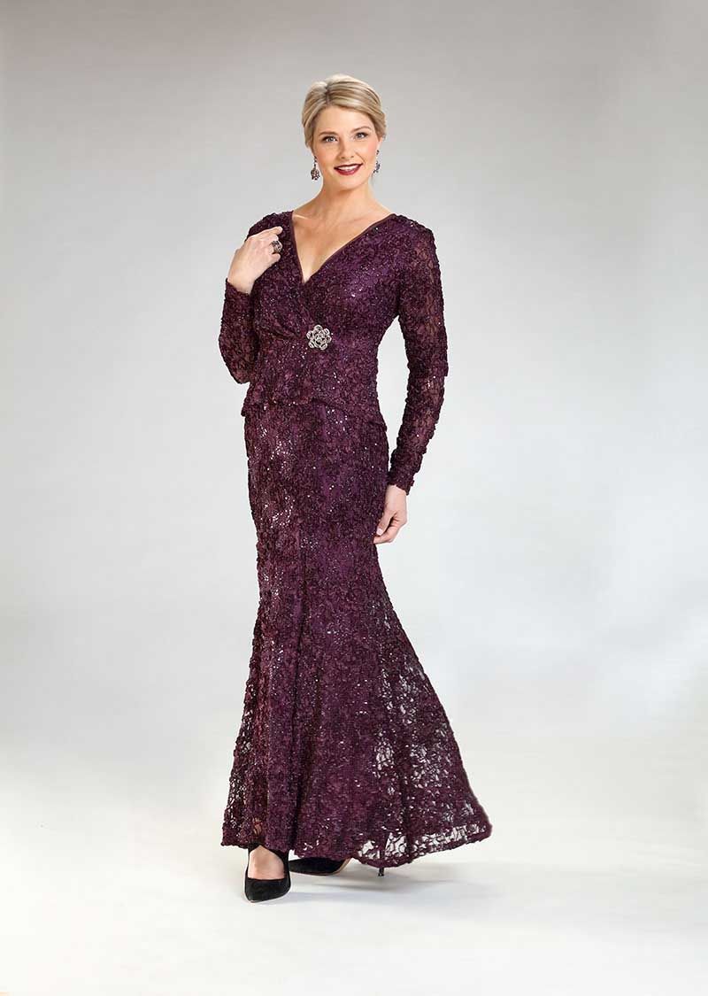 grape mother of the bride dresses