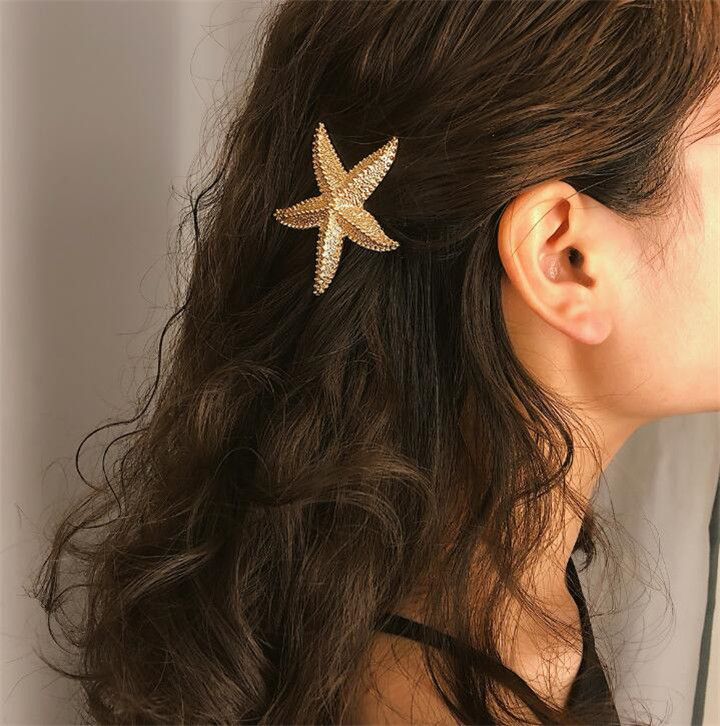 2019 Fashion Elegant Starfish Sea Star Hairpins Barrette Wedding