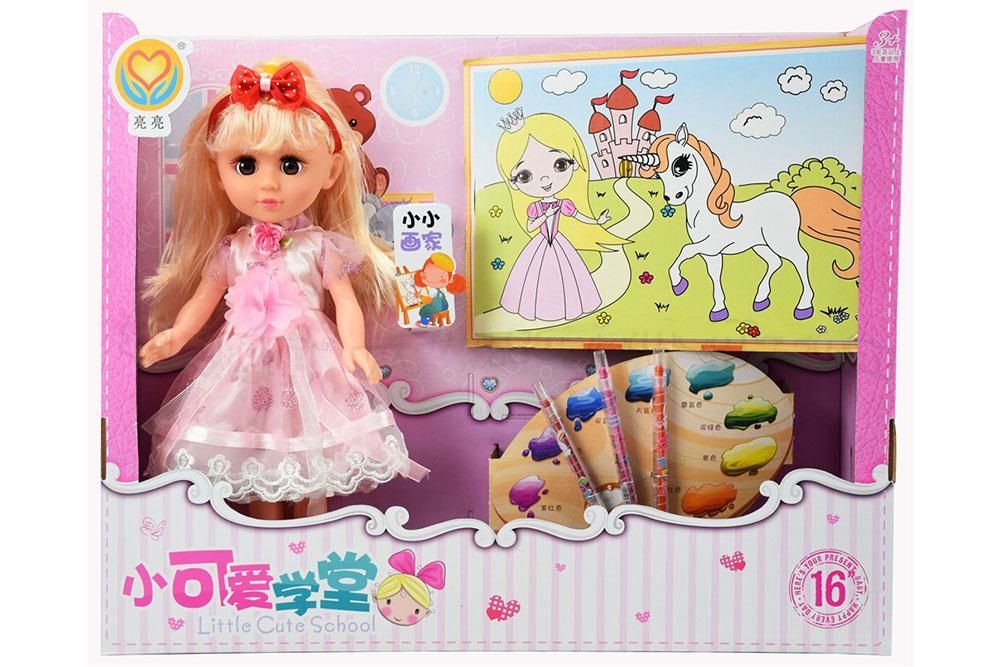 baby girls and little dolls