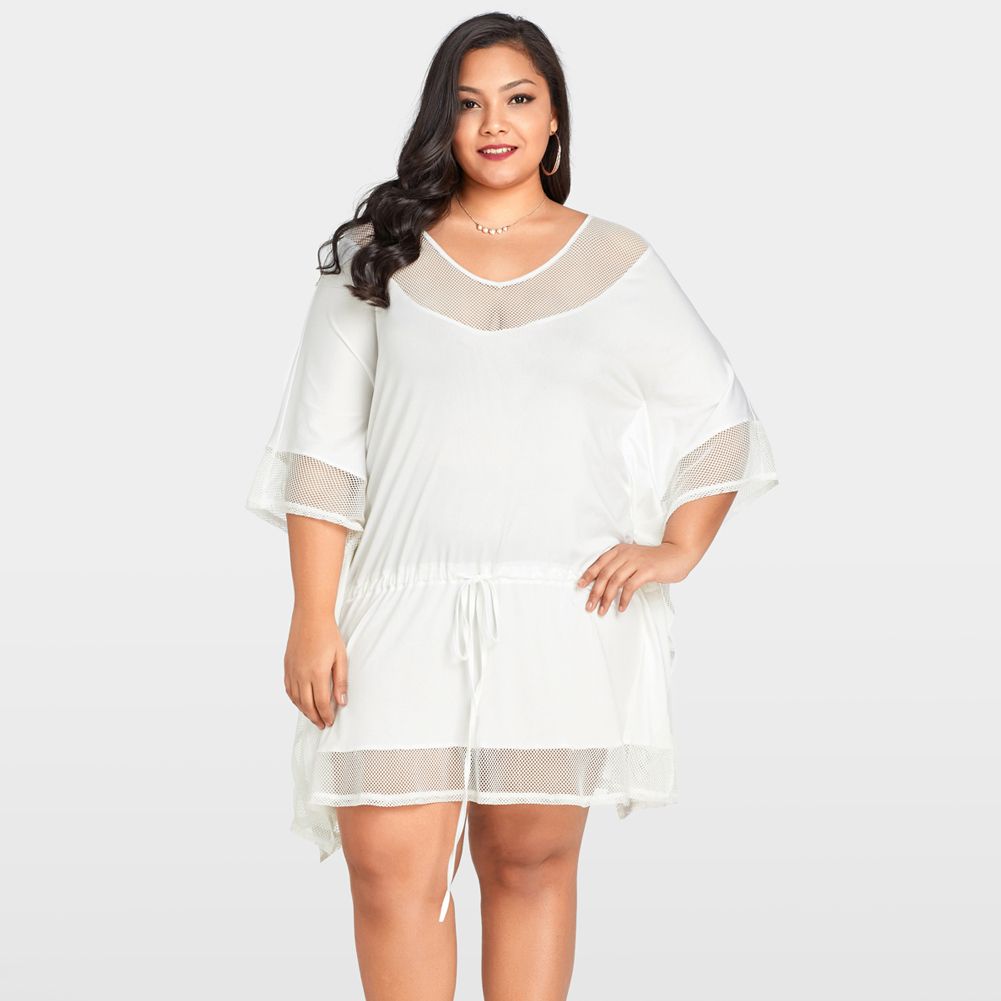 white tunic dress plus size
