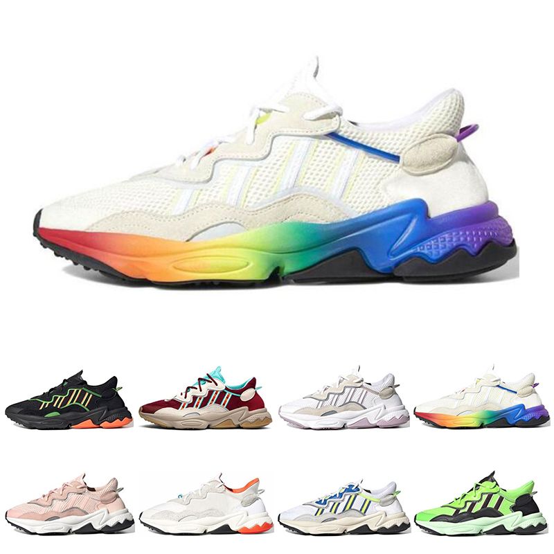 HOT Ozweego Running Shoes Men Women Pride Reflective Neon Green Solar  Yellow Halloween Tones Core Black Sports Sneakers 36 45 From Intersport,  $32.54 | DHgate.Com