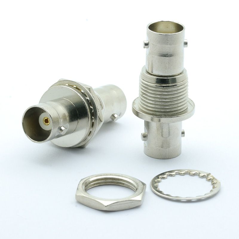 100pcs/lot Right Angle BNC Female Jack Socket Connector BNC Chassis Panel Mount Nickel Plated Adapter