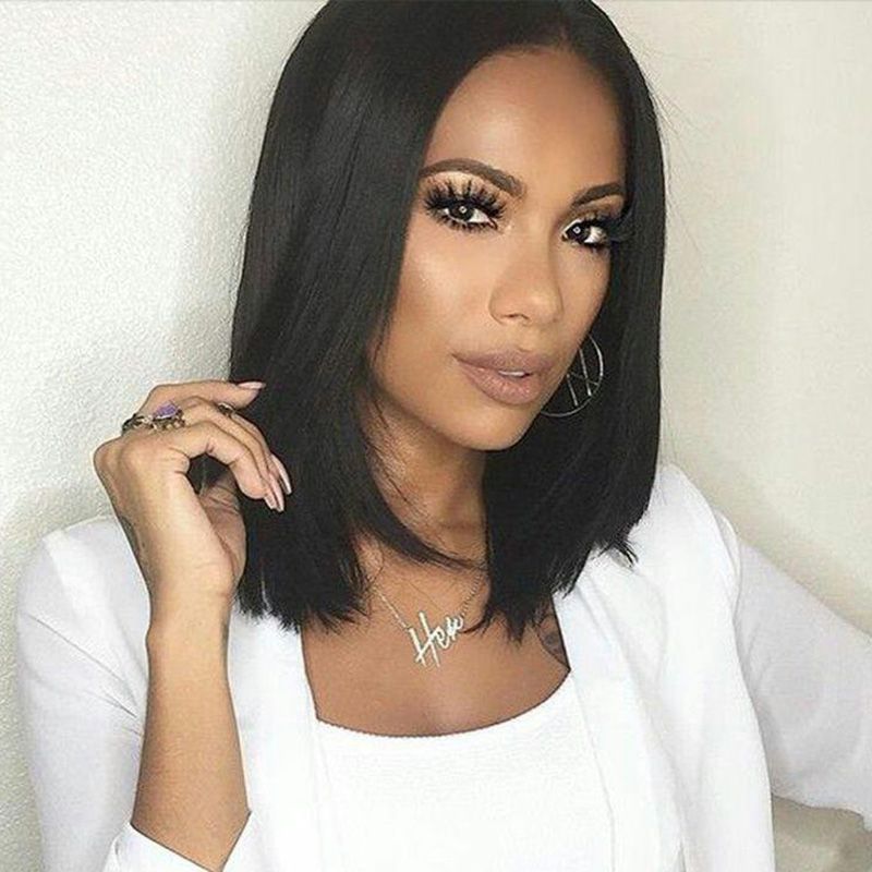Malaysian Lacefront Bob Wig For Women Glueless Virgin Short