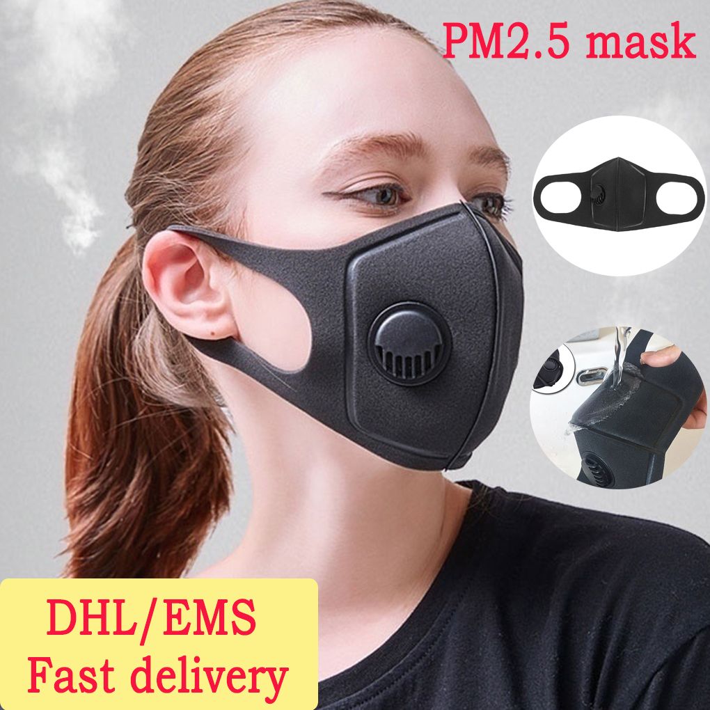 Download 2020 PM2.5 Dustproof Face Mask Breathing Valve Sponge Mask ...