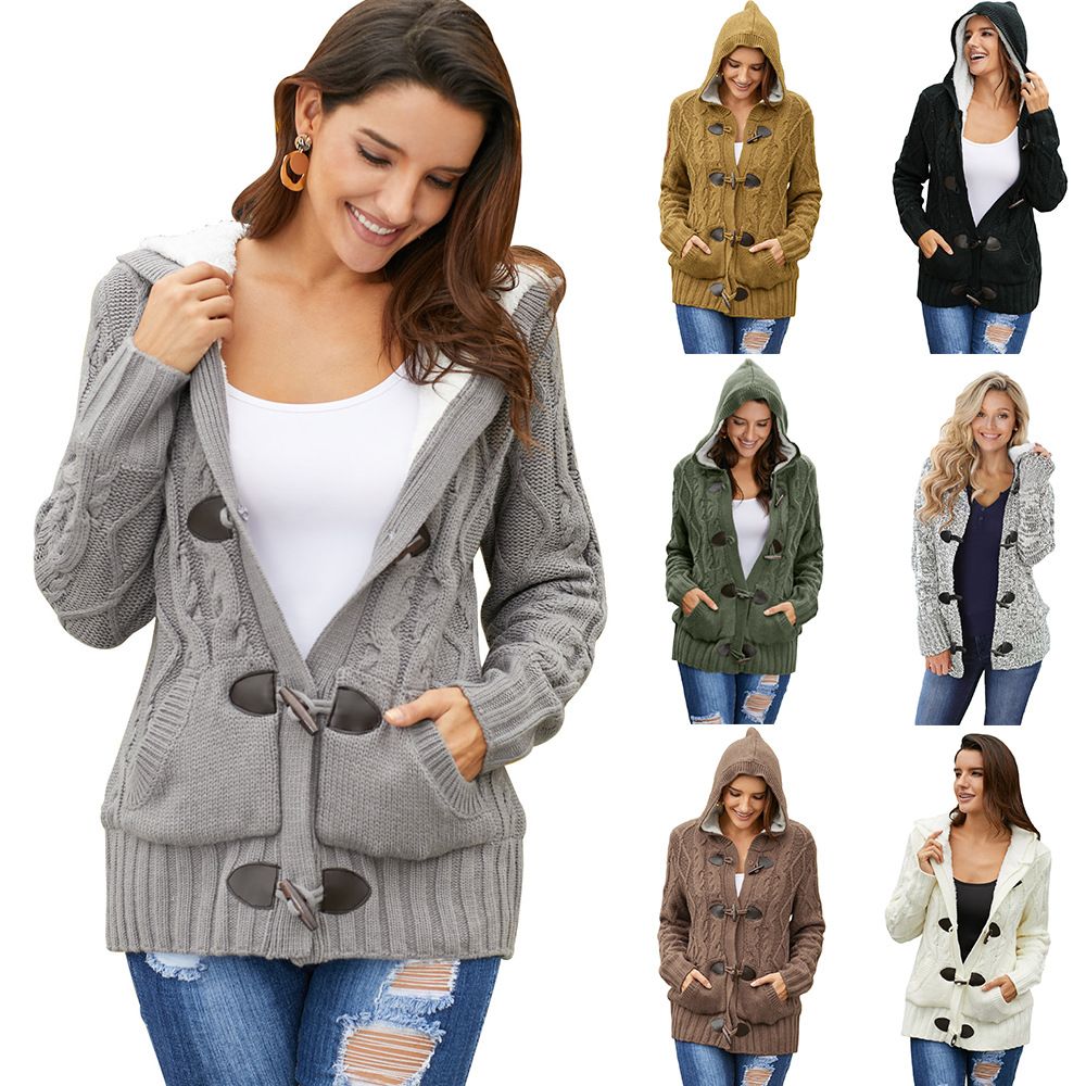 solid loose knit casual cardigan