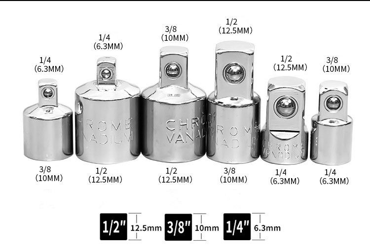 1 Pcs Ratchet Wrench Adapter Joint Converter Wrench Sleeve Socket Wrenches
