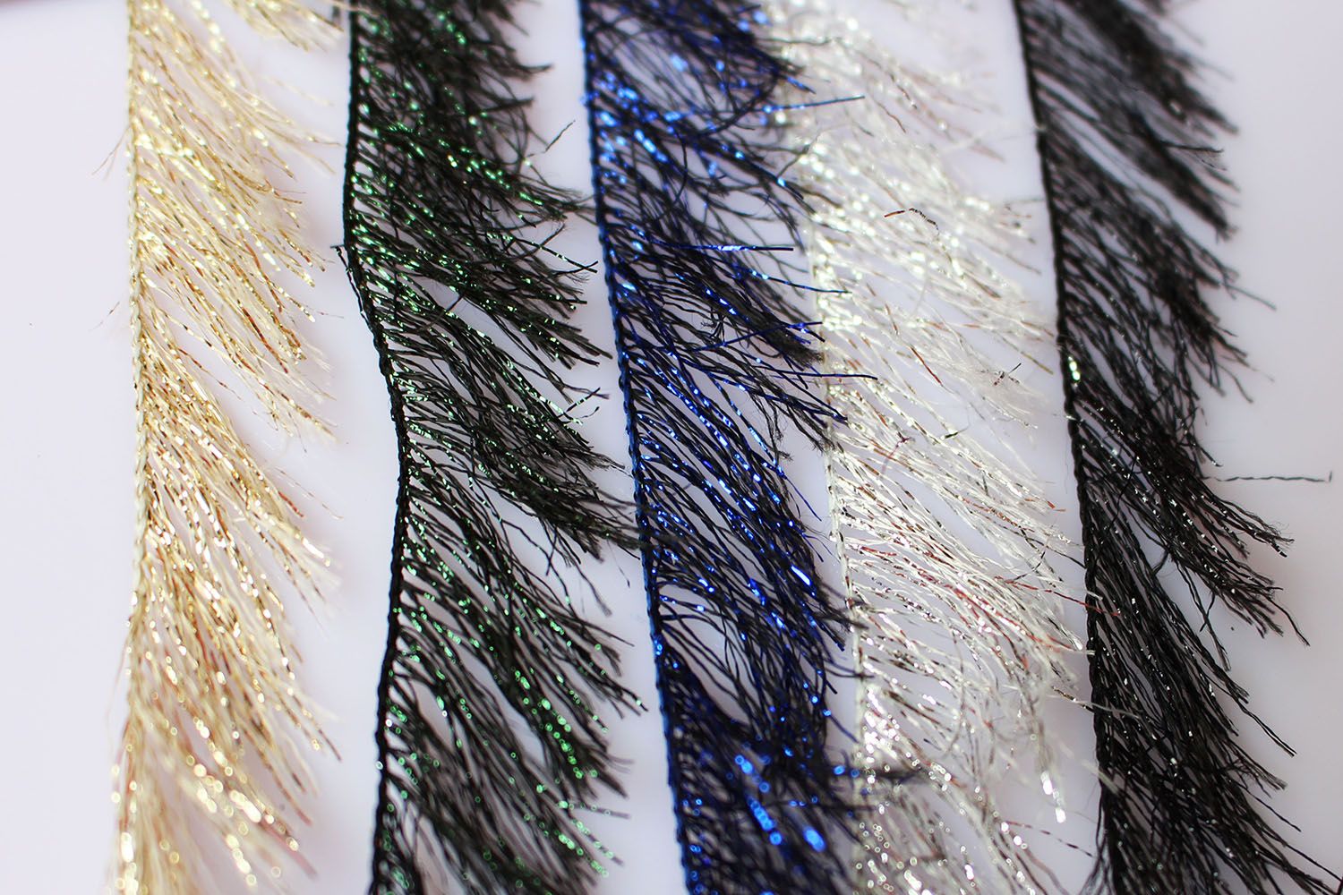 5cards 25m Tinsel Chenille Crystal Flash Line Nymph Streamers Fly Tying Material 