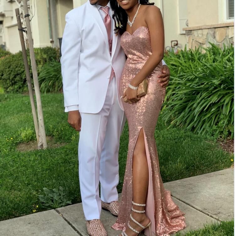Rose Gold Evening Dresses Sweetheart 