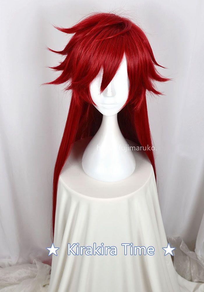 Kuroshitsuji Black Butler Grell Sutcliff Red Long Heat Resistant