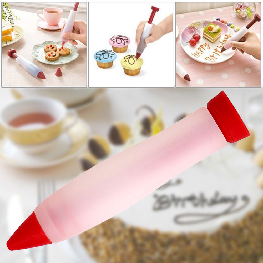 Stylo d'écriture alimentaire en Silicone, outils de décoration de chocolat,  moule à gâteau, tasse à