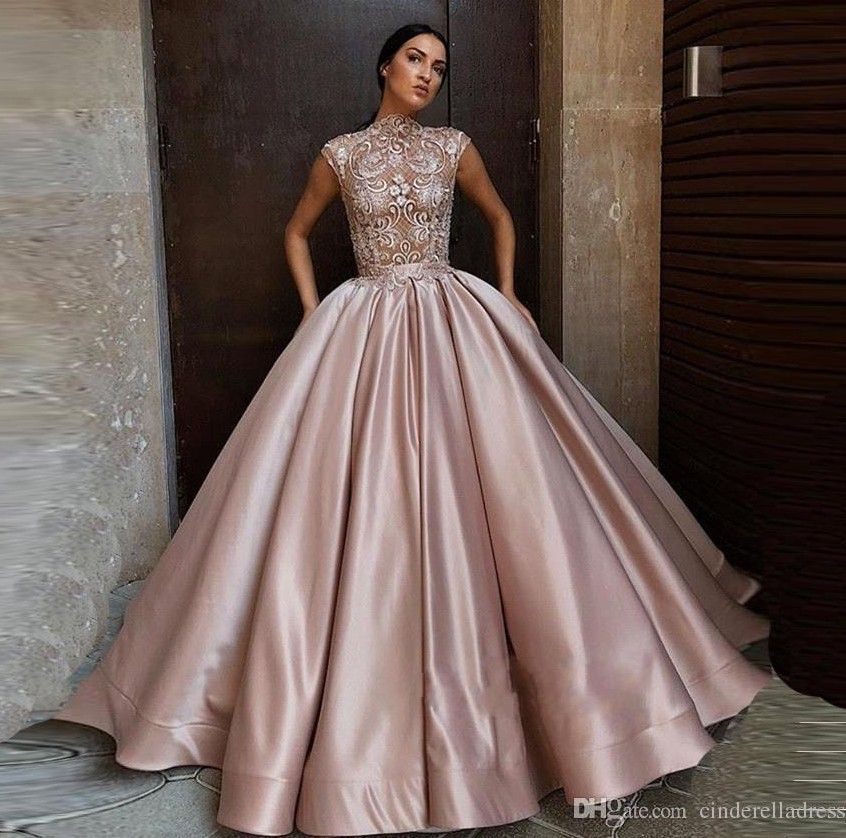 dusty rose quinceanera dress