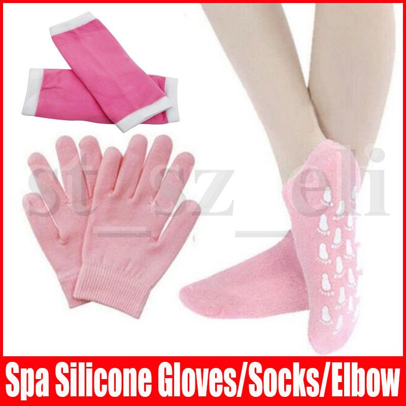 Gel Spa Silicone Gloves Socks Soften Whiten Exfoliating Moisturizing