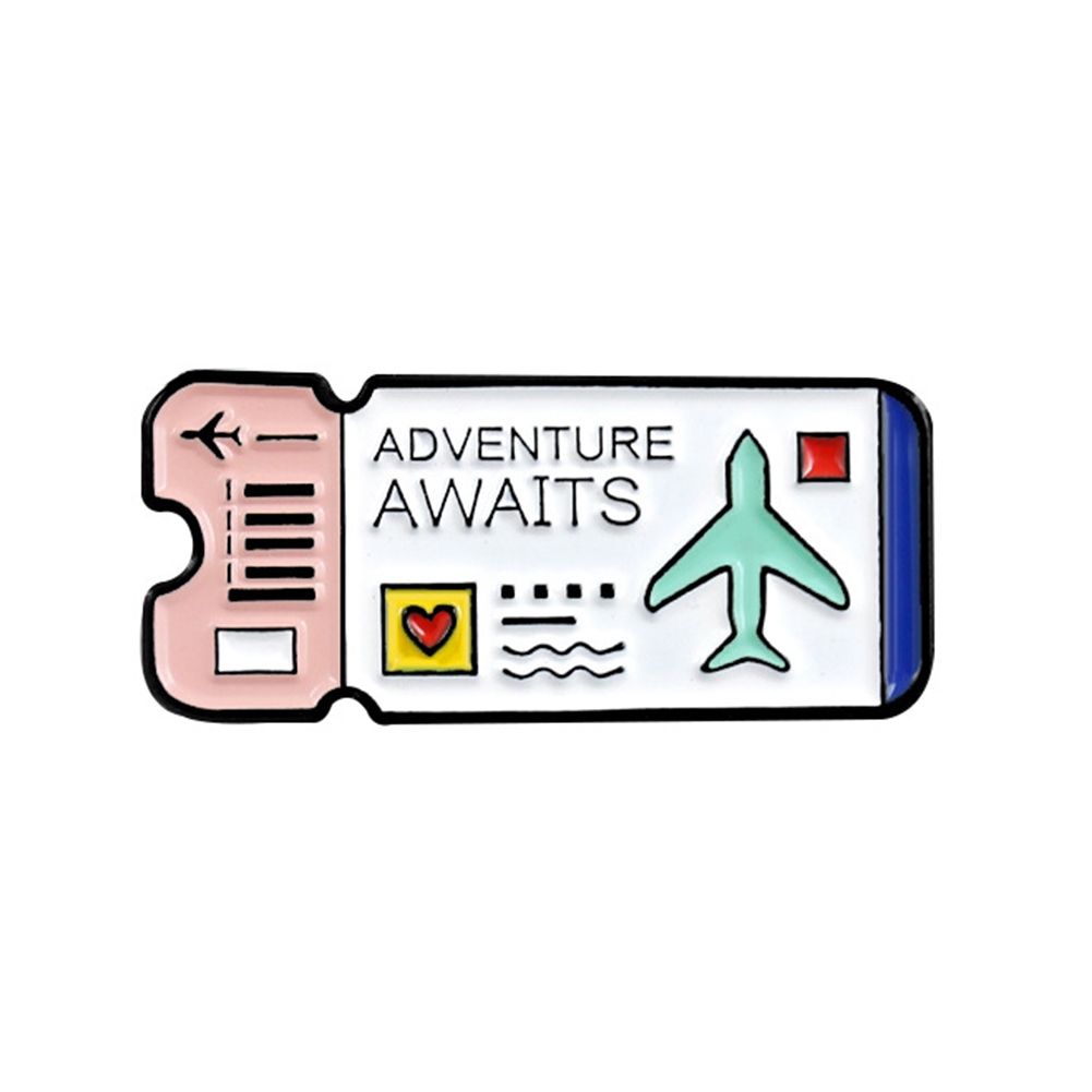 De dibujos animados lindo boleto aéreo de aleación broche de aventura  aguarda mini pins insignia esmalte
