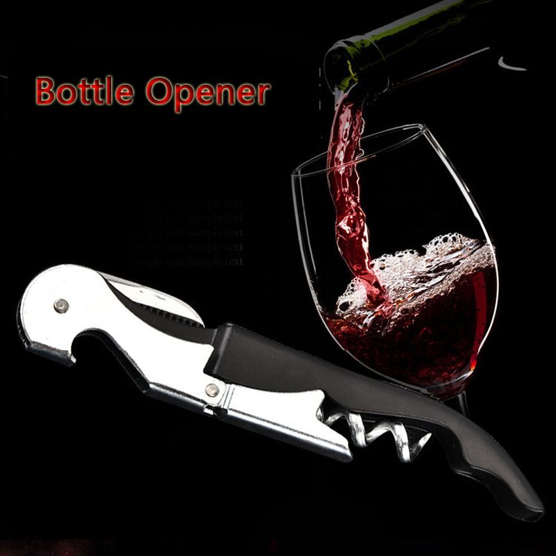 2022 Black Bottle Opener Sea Horse Corkscrew Knife Pulltap Double 