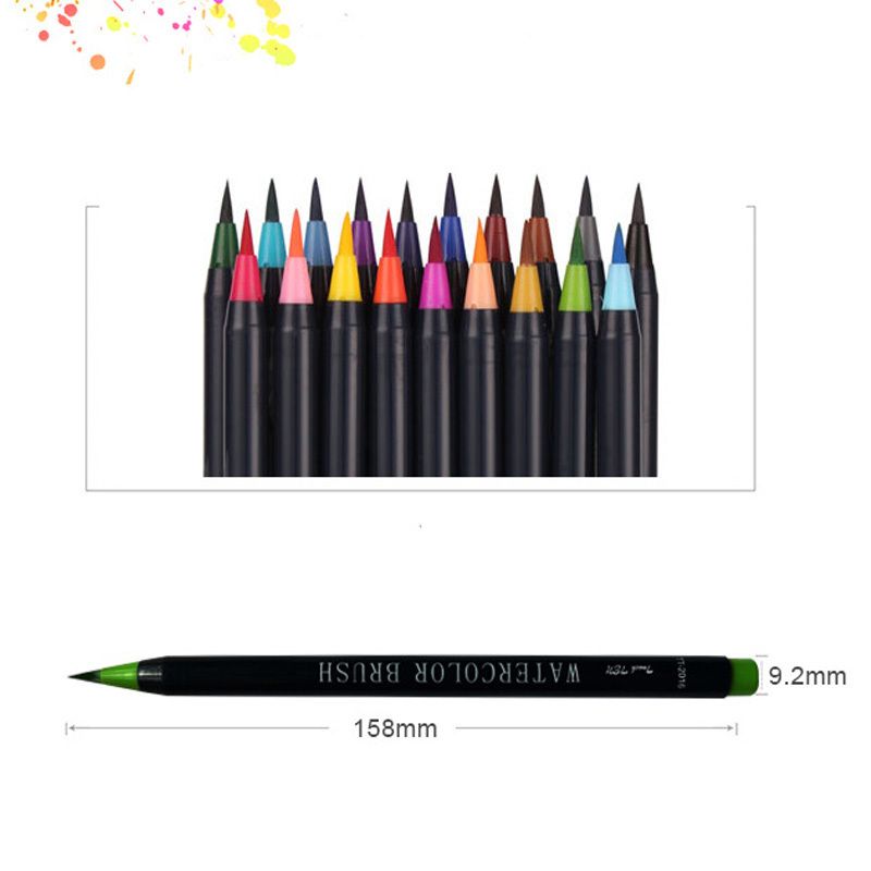 satin al yumusak firca kalem seti suluboya marker kalem etkisi iyi icin boyama kitaplari manga cizgi t200416 boyama lihuachen 20 renk premium