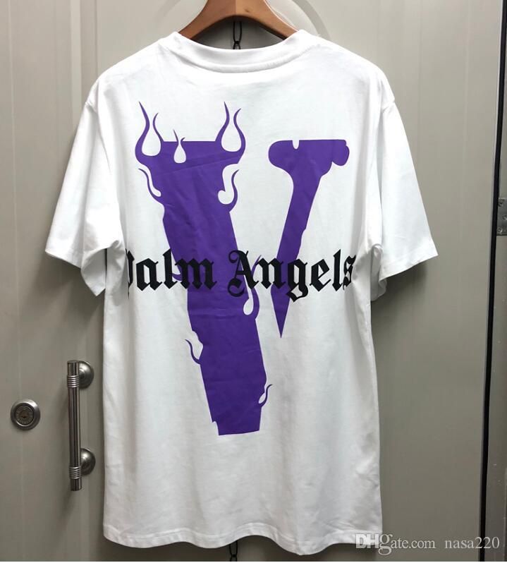 Vlone X Palm Angels T-Shirt Black Purple | peacecommission.kdsg.gov.ng