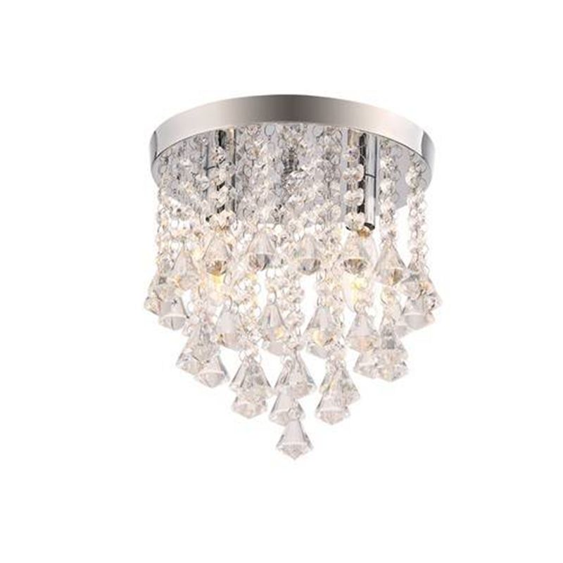Us Stock Led Ceiling Light Crystal Chandelier Lamp 25cm Diameter 2