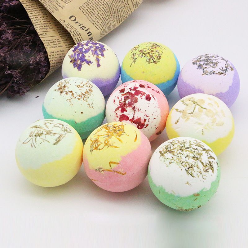 Flower 100g Bath Salts Ball Organic Bath Bombs Bubble Essential Oil