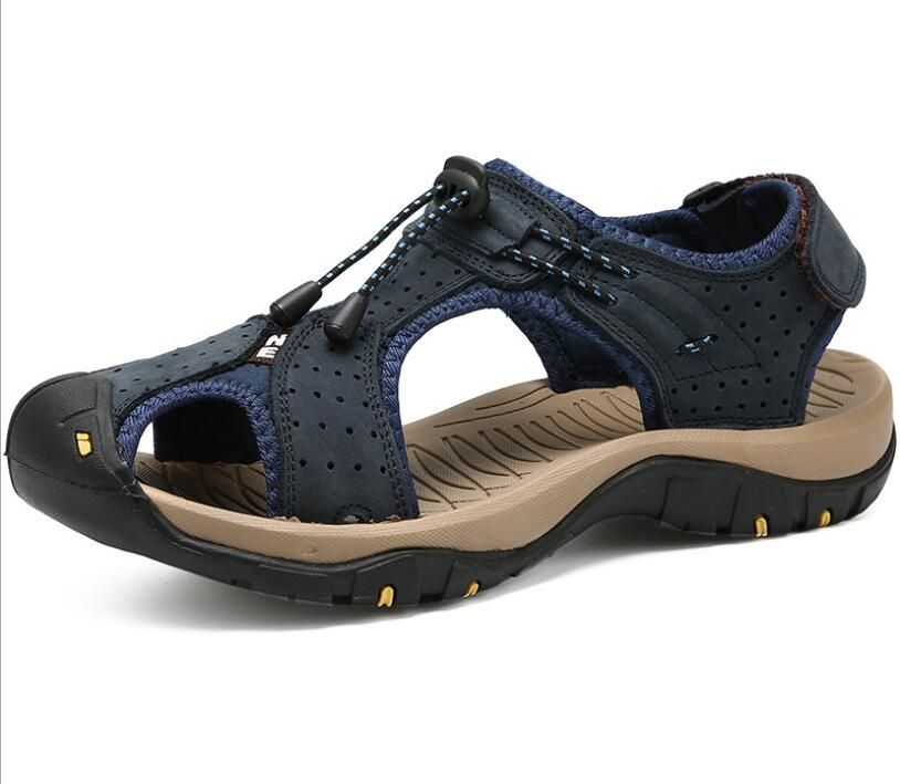 Sandalias De Los Hombres De Cuero De Gran Tamaño Baotou Anti Sandalias De Los Hombres De Cuero De Gran Tamaño Baotou Anti