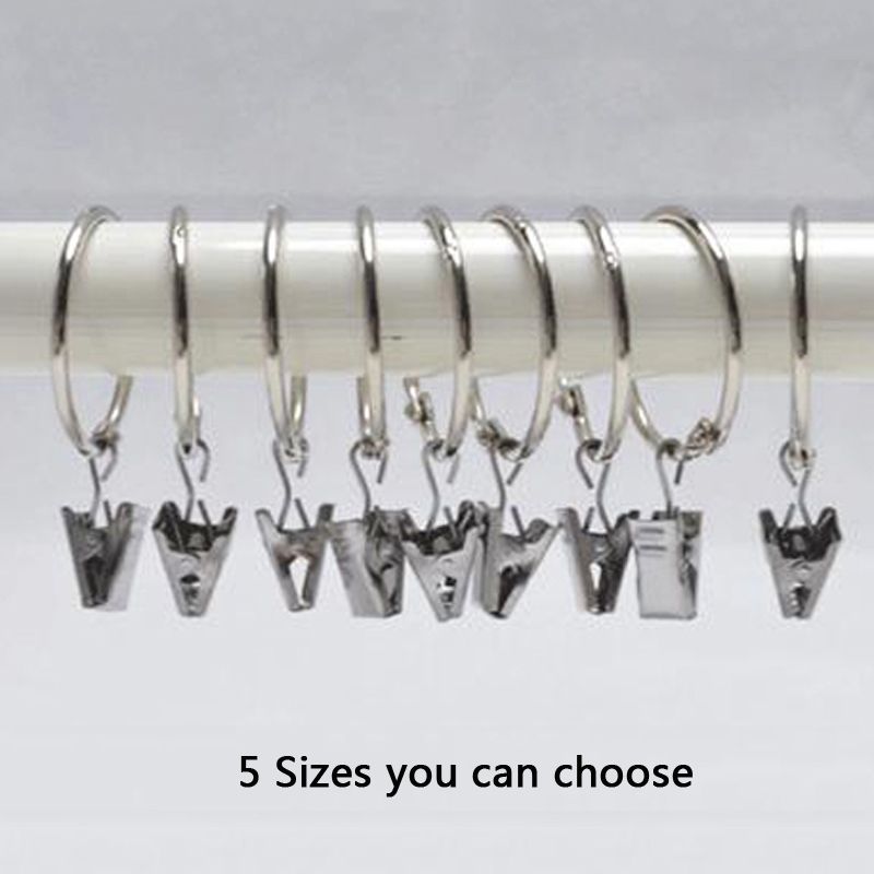 2019 5 Size Plating Curtain Ring Clip Shower Bathroom Curtain
