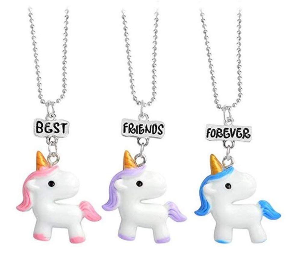 Collar de unicornio Best Friends Forever Unicorn Rainbow Friendship Collares Set para niños niñas paquetes