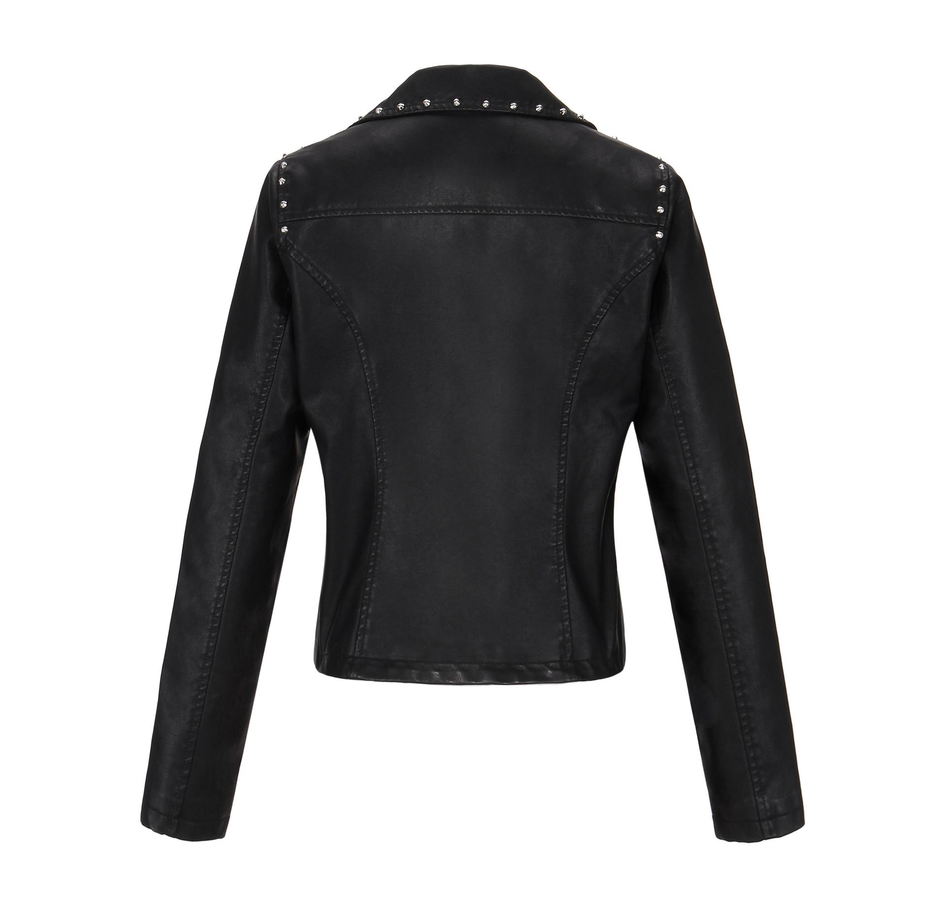 black rivet leather jacket womens