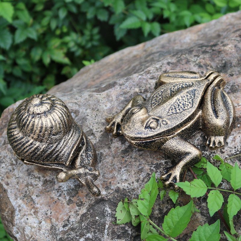 2 Pieces Cast Iron Snail Frog Ash Tray with Lid Bronze Animal Cigarette Reciever Holder Ashtray Key Holder Hide a Key Home Organizer Vintage 2 Pieces Cast Iron Snail Frog Ash Tray with Lid Bronze Animal Cigarette Reciever Holder Ashtray Key Holder Hide a Key Home Organizer Vintage