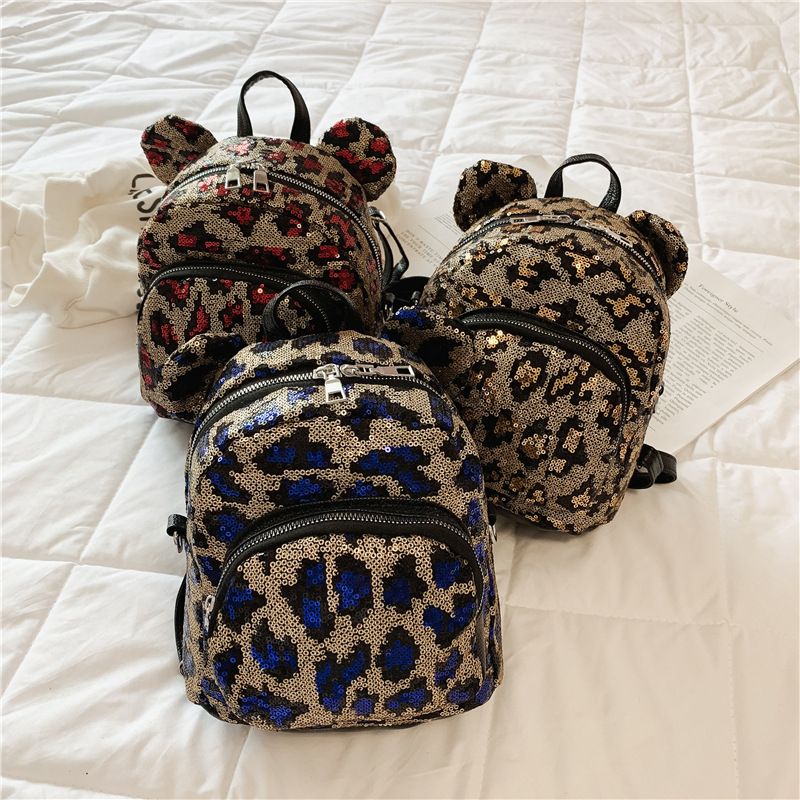 sequin animal backpack