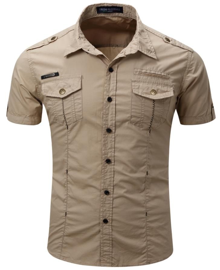 camisa color beige